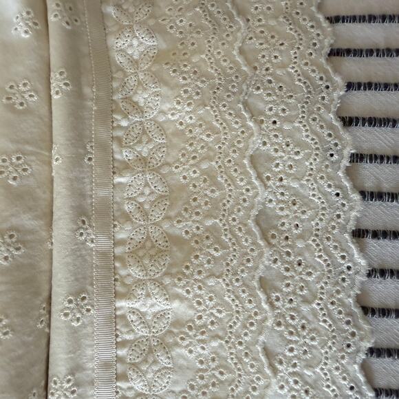 Y2K Vintage EXPRESS | Creamy White Cotton Eyelet Sundress Midi Dress | Size 7/8 - Picture 5 of 5